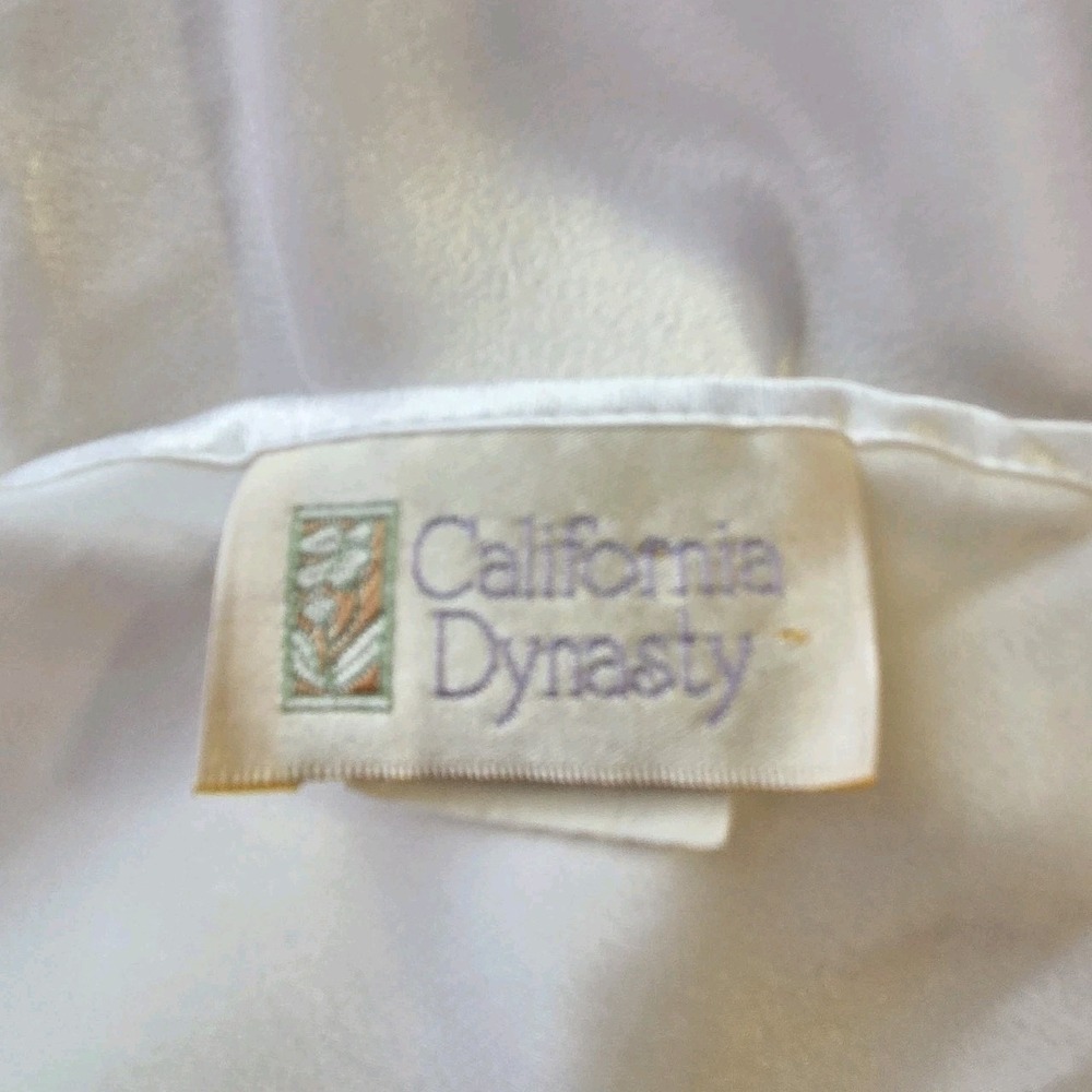 California Dynasty Vtg Satin Nightgown Size L Silky Gown‎ White Bridal Lingerie - Picture 5 of 10
